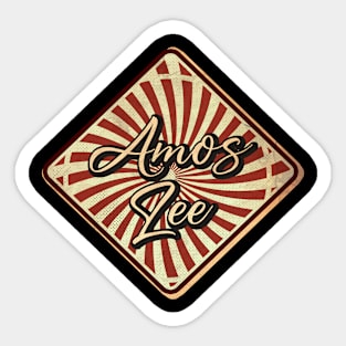 Amos Lee vintage design on top Sticker